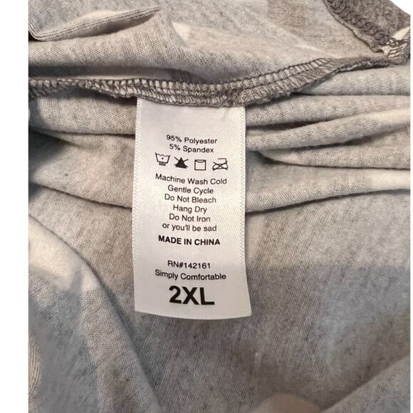 Lularoe Morgan Flare Tee White & Gray Size 2XL - Picture 5 of 5
